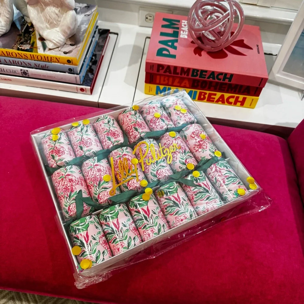 NWT Lilly Pulitzer Party Poppers Set of 6 Koala La La Conch Shell Pink